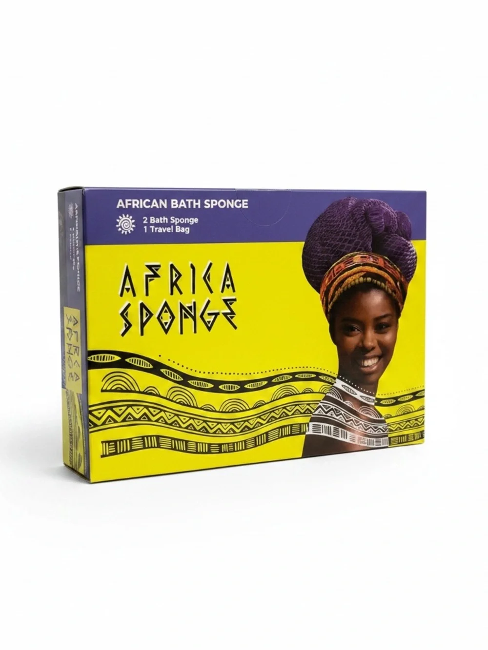 African Bath Sponge - Purple (2 Pack)
